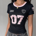 Casual Sporty Summer T-Shirt | Color: Black | Image 1