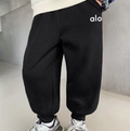 Modern Chic All-Season Minimalist Autumn Unisex Kids' Casual Pants, Ages 2-13 | Color: Black | Image 1