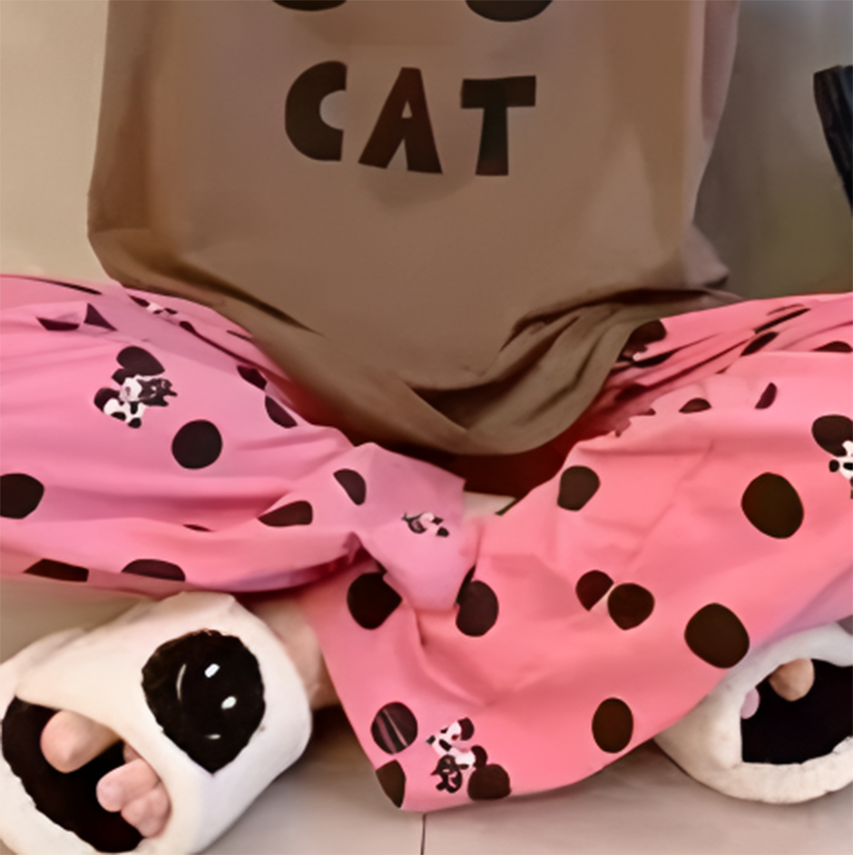 Modern Chic All-Season Sweet Feminine Summer 2 Pcs Women 's Short  Sleeve Sleep Set | Color: Style 4 | Image 3