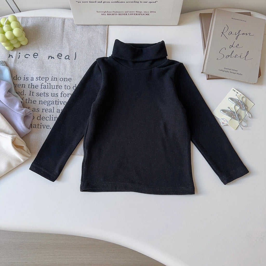 Minimalist Winter Girls' T-Shirt, Ages 2-5 | Color: Black | Image 1