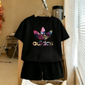 Modern Chic All-Season Casual Sporty Summer 2-Piece Unisex Kids' Pants Suit, Ages 2-9 | Color: Black | Image 1