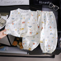 Casual Sporty Summer 2-Piece Unisex Kids' Pants Suit, Ages 2-9 | Color: Style 2 | Image 1