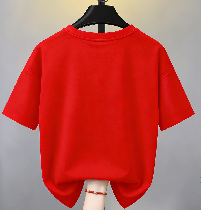Minimalist Summer Unisex Kids' T-Shirt, Ages 3-14 | Color: Red | Image 2