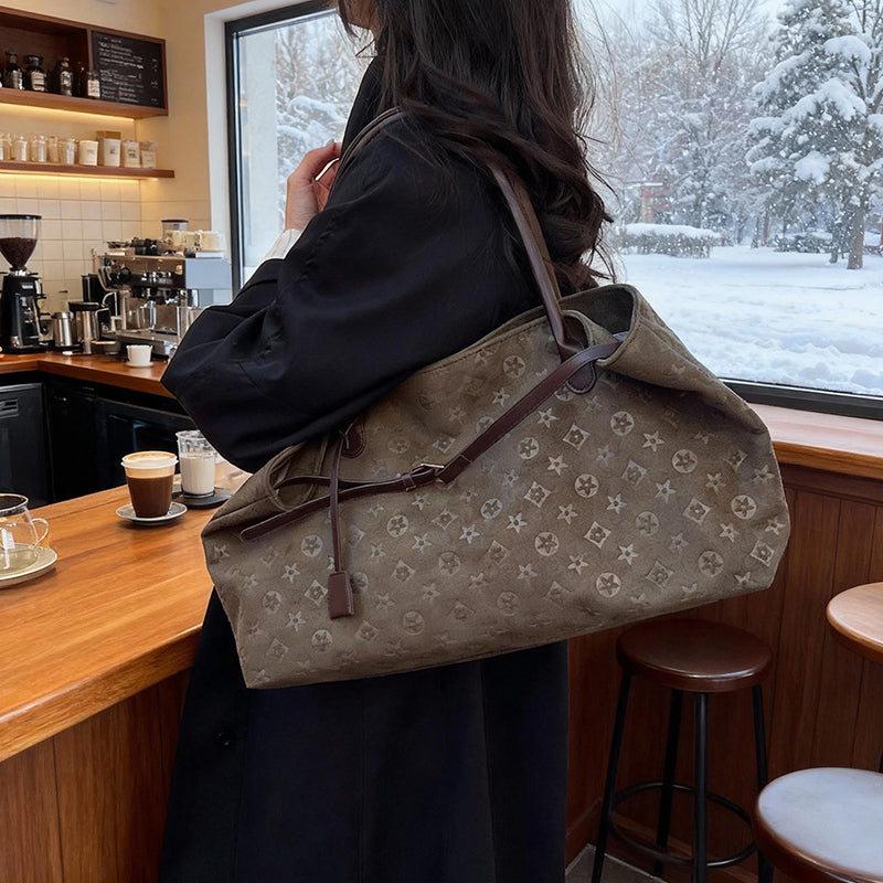 Modern Chic All-Season PU/Artificial Leather/Microfiber Leather, Suede/Oxford/Scrub Women's Shoulder Bags Tote Bags | Color: Green | Image 3