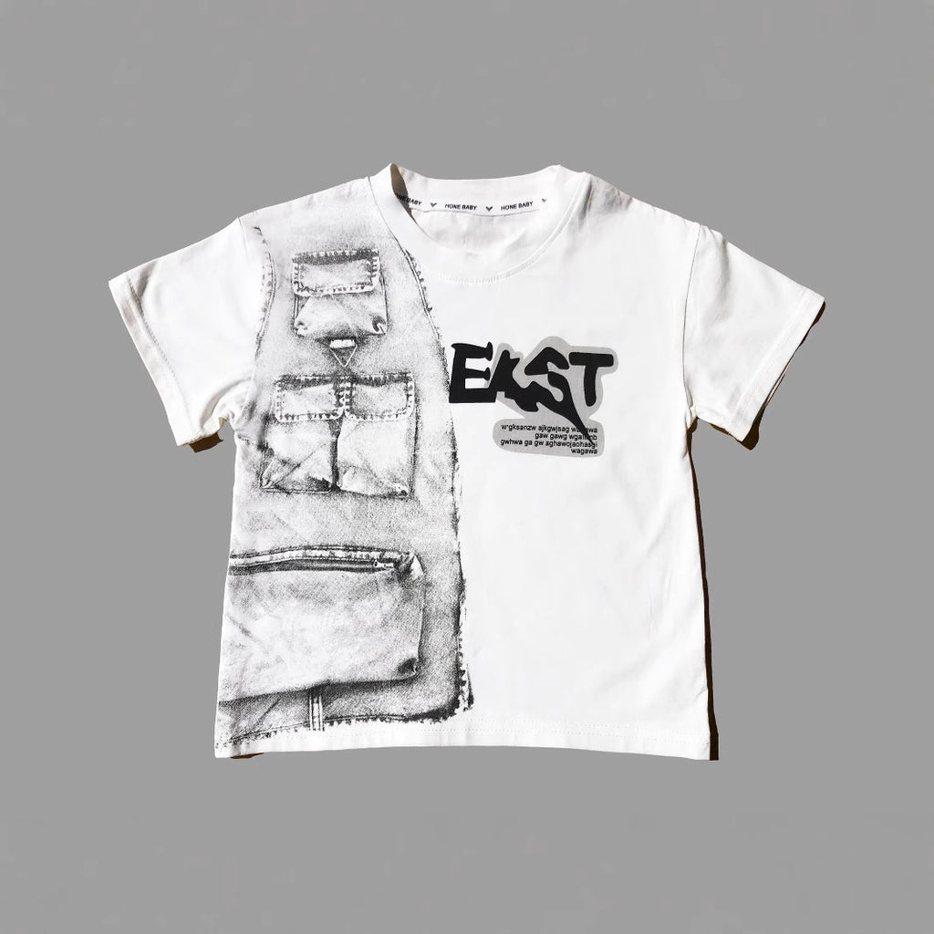 Casual Sporty Summer 2-Piece Boys' Pants Suit, Ages 2-9 | Color: White | Image 3
