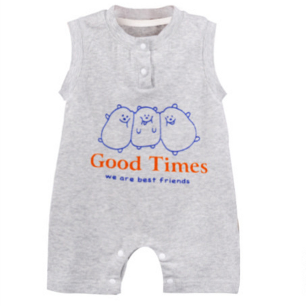 Modern Chic All-Season Minimalist Summer Unisex Baby Jumpsuit, Ages 1-24 Months | Color: Style 1 | Image 3