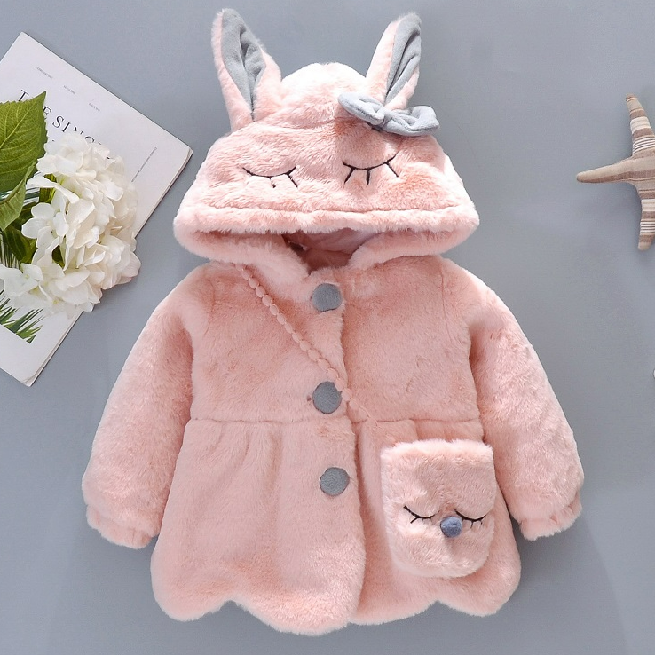 All-Season Sweet & Cute Winter Baby Girls' Jacket, Ages 9-24 Months | Color: Pink | Image 1