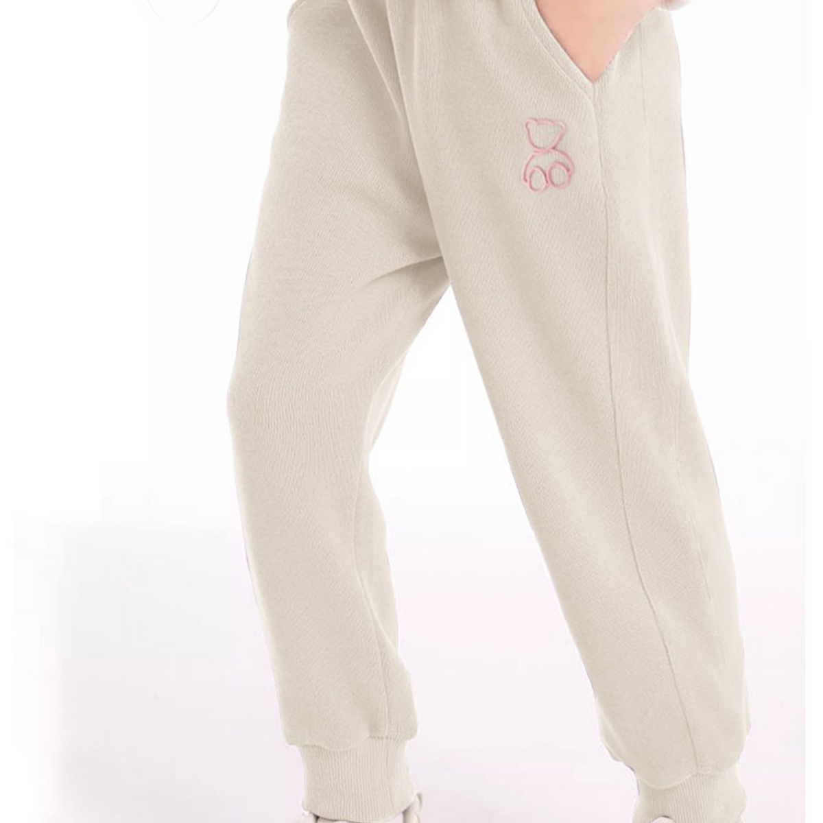 Casual Sporty Autumn Unisex Kids' Casual Pants, Ages 3-13 | Color: Apricot | Image 3