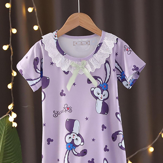 All-Season Sweet & Cute Summer Girls' Sleep Dress, Ages 2-11 | Color: Style 2 | Image 3