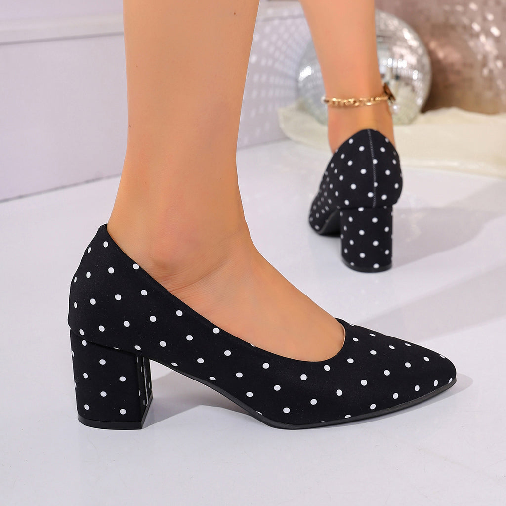 Modern Chic All-Season PU/Artificial Leather/Microfiber Leather Women's High Heels | Color: Black | Image 2