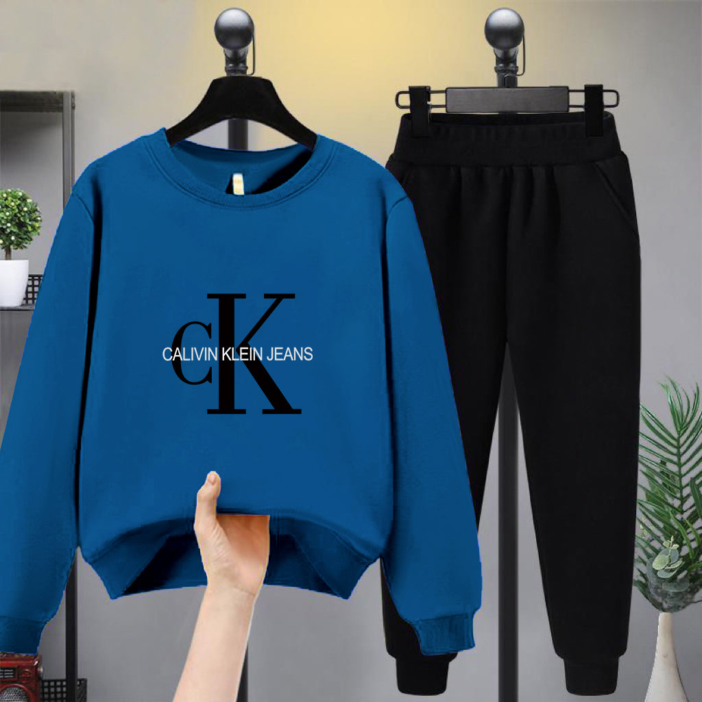 Modern Chic All-Season Minimalist Autumn 2-Piece Boys' Pants Suit, Ages 4-14 | Color: Blue | Image 1