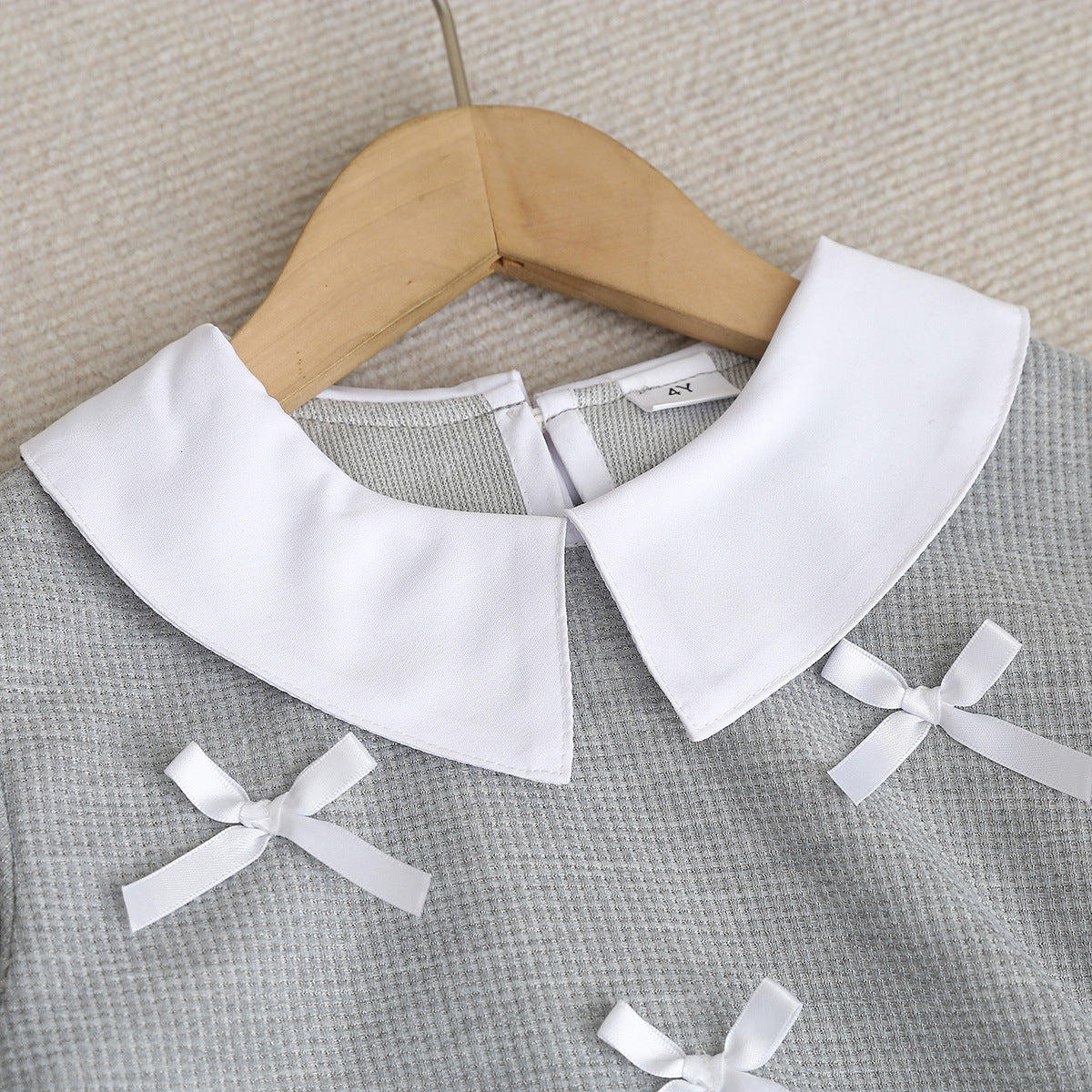 Elegant Autumn 2-Piece Girls' Dress Suit, Ages 2-9 | Color: Grey | Image 2