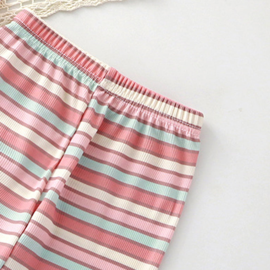 Minimalist Summer 2-Piece Baby Girls' Pajama Set, Ages 3-24 Months | Color: Pink | Image 2