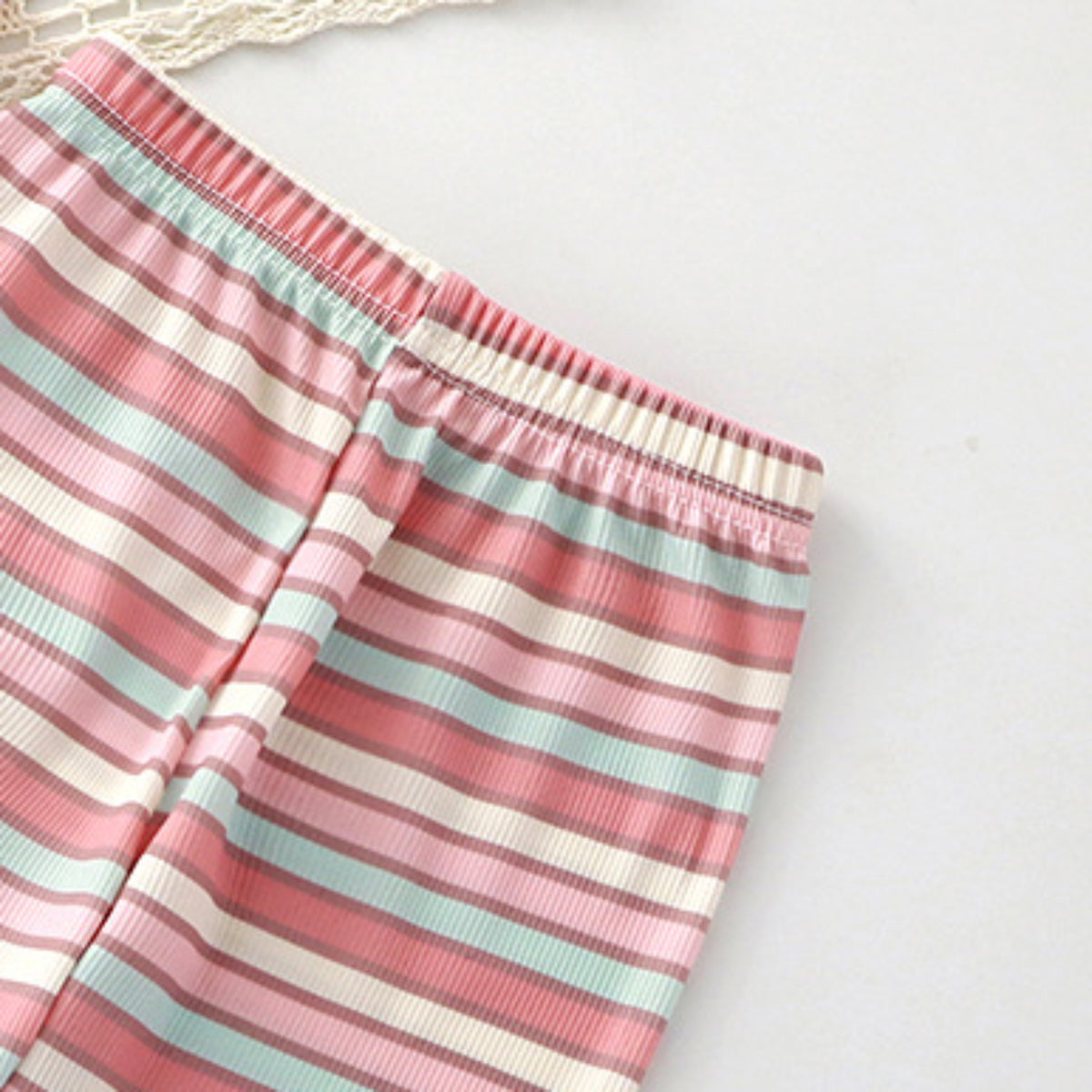 Minimalist Summer 2-Piece Baby Girls' Pajama Set, Ages 3-24 Months | Color: Pink | Image 2