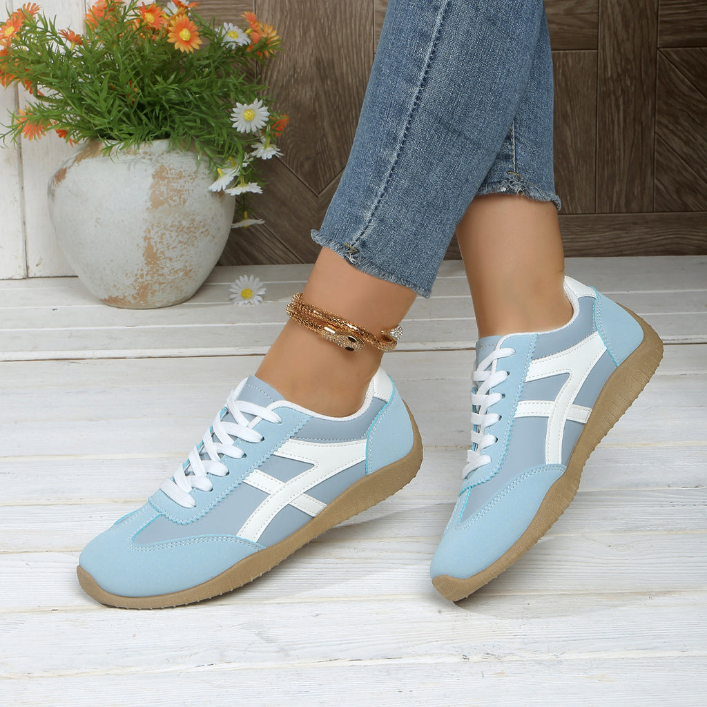 Modern Chic All-Season PU/Artificial Leather/Microfiber Leather, Net Women's Casual Shoes | Color: Blue | Image 2