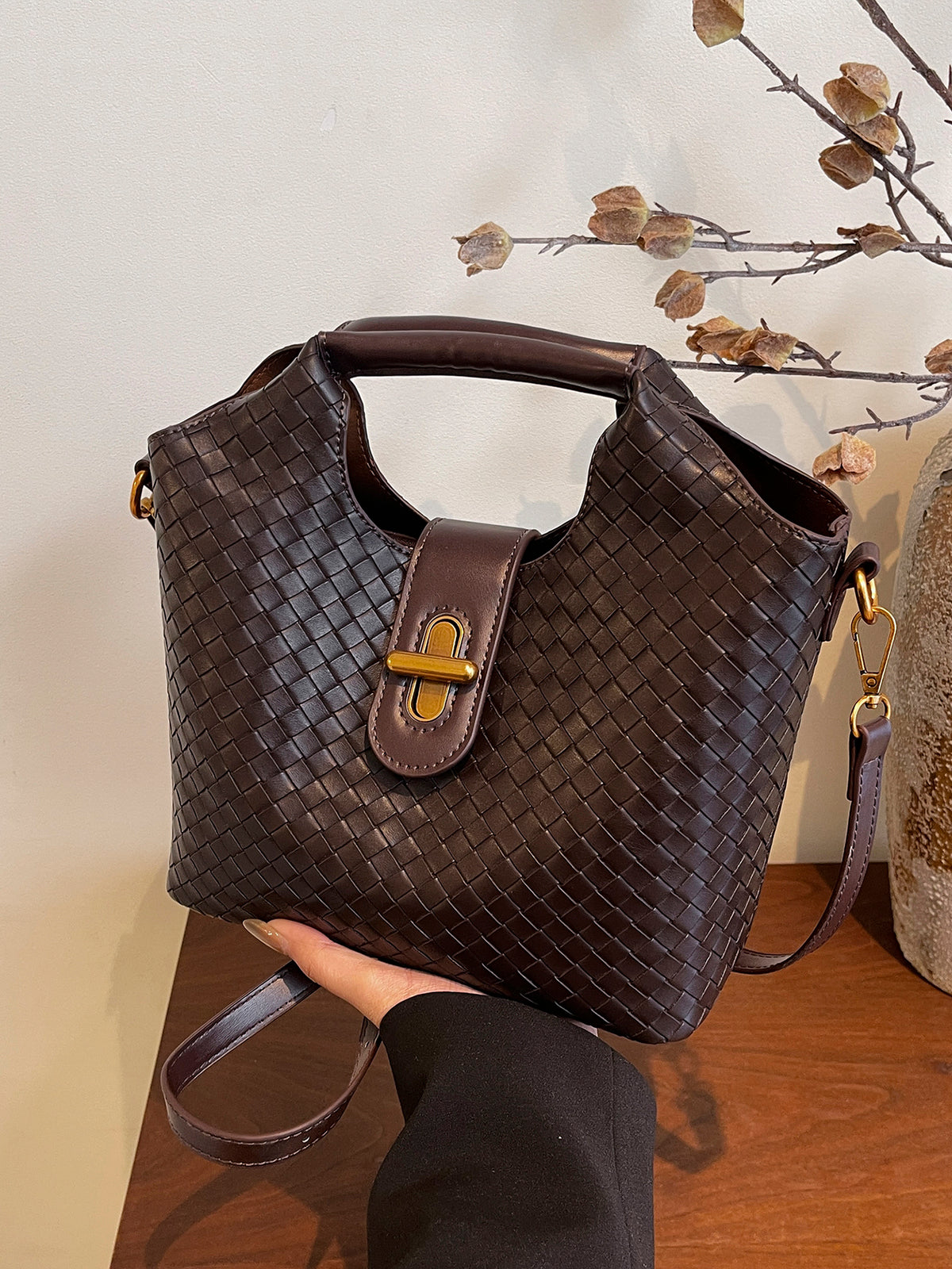 Modern Chic All-Season PU/Artificial Leather/Microfiber Leather Women's Crossbody Bags Other Bags | Color: Coffee | Image 2