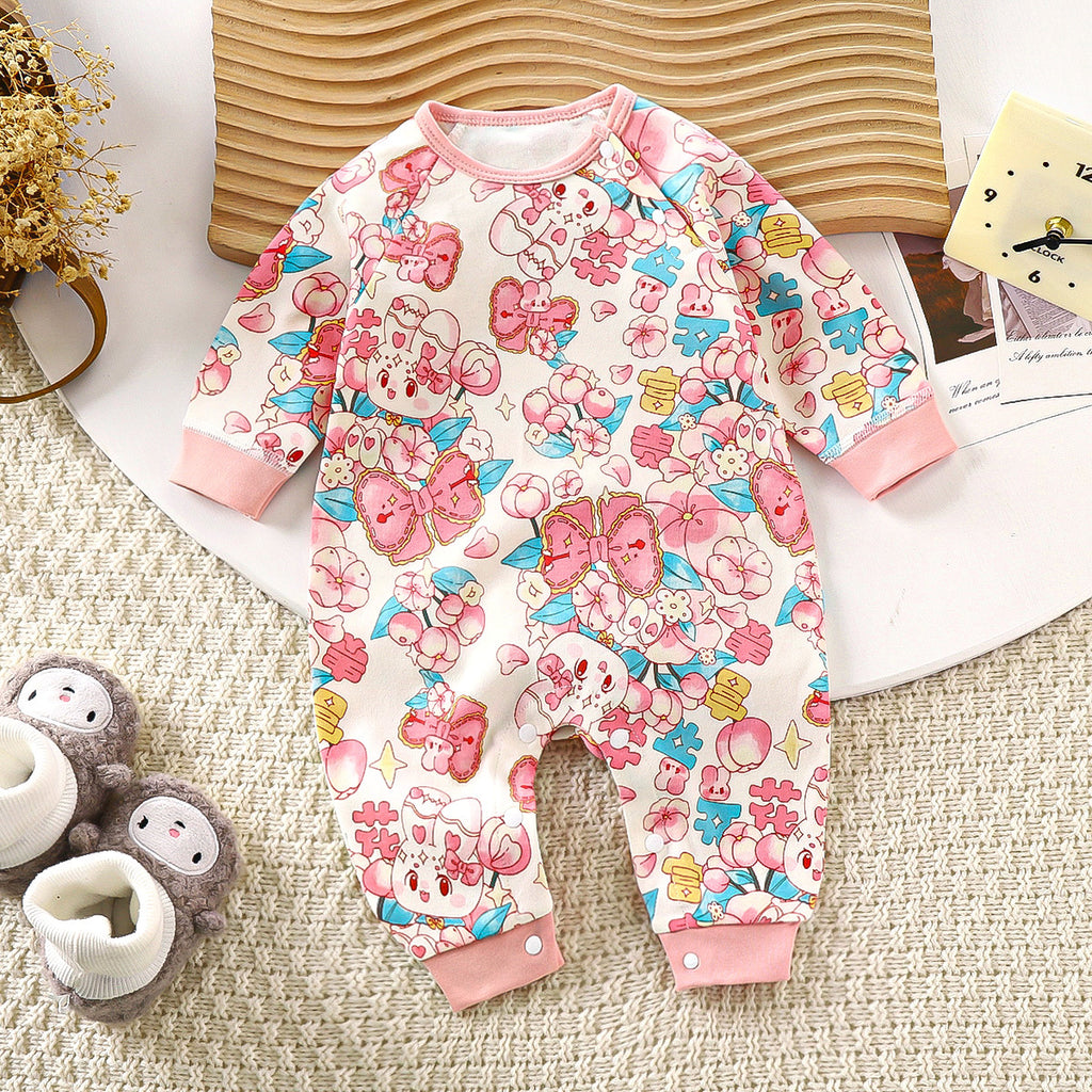 Sweet & Cute Autumn Unisex Baby Jumpsuit, Ages 1-24 Months | Color: Style 2 | Image 1