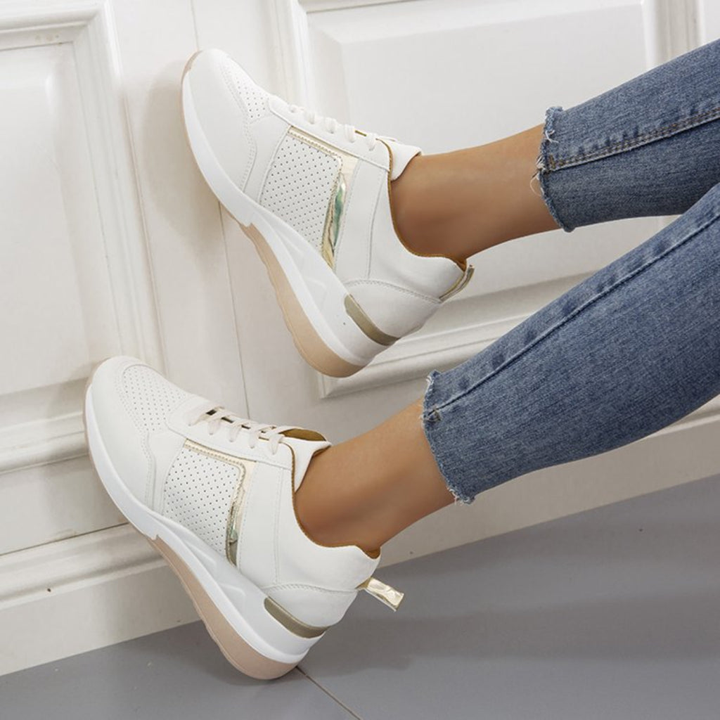 Modern Chic All-Season Others Women's Fashion Sneaker | Color: White | Image 1