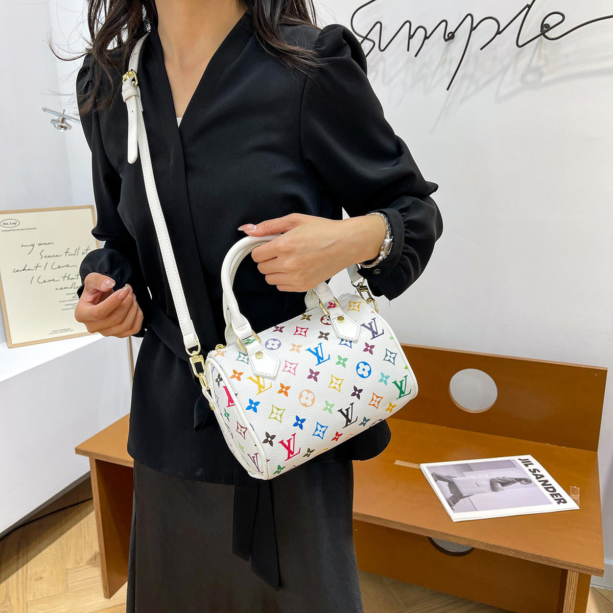 Modern Chic All-Season PU/Artificial Leather/Microfiber Leather Women's Handbags Other Bags | Color: White | Image 3