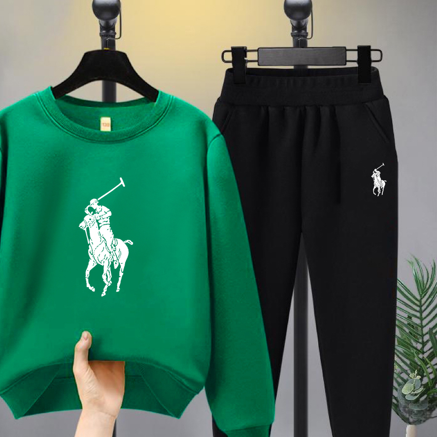 Modern Chic All-Season Minimalist Autumn 2-Piece Boys' Pants Suit, Ages 4-13 | Color: Green | Image 3
