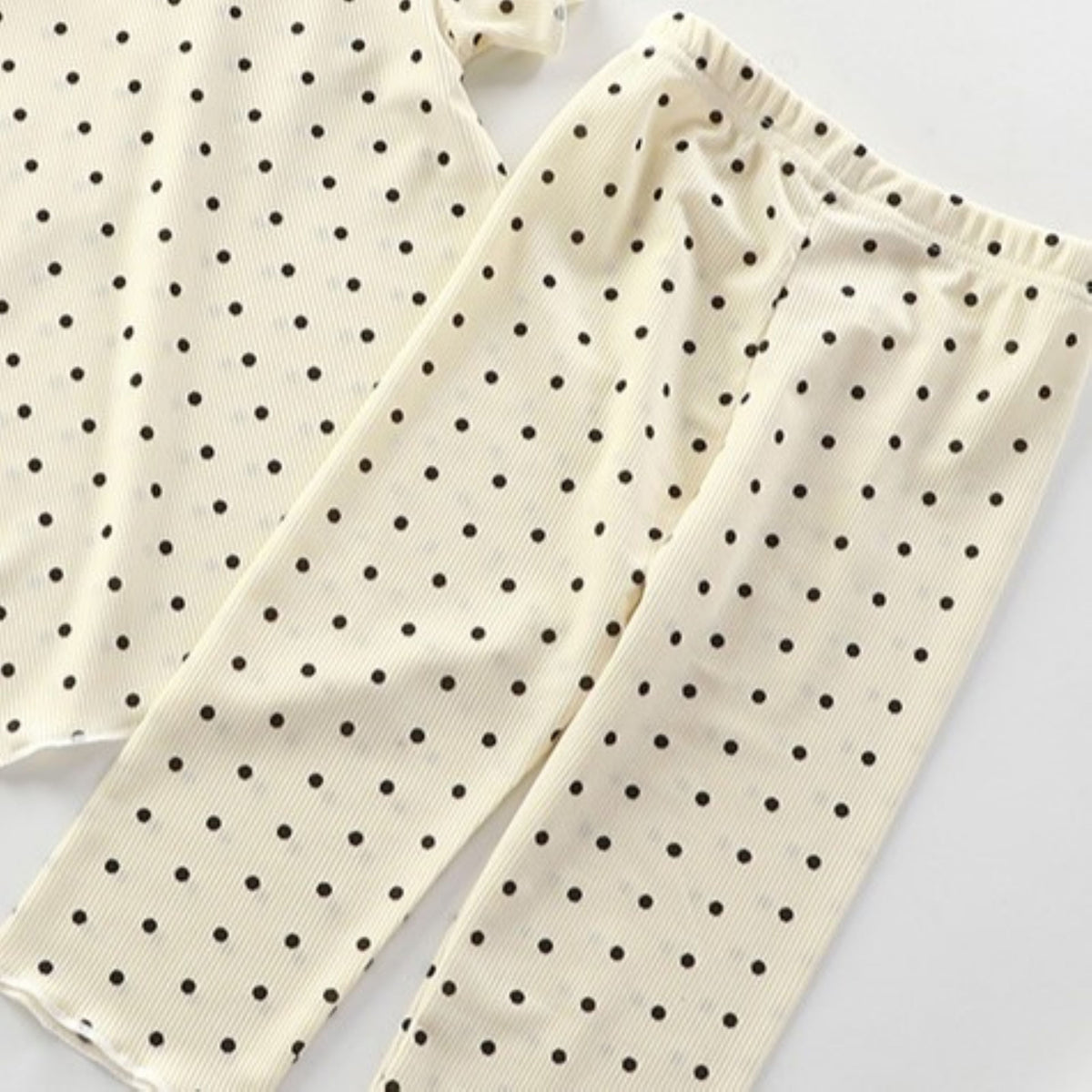 Modern Chic All-Season Minimalist Summer 2-Piece Girls' Pajama Set, Ages 2-9 | Color: Style 1 | Image 2