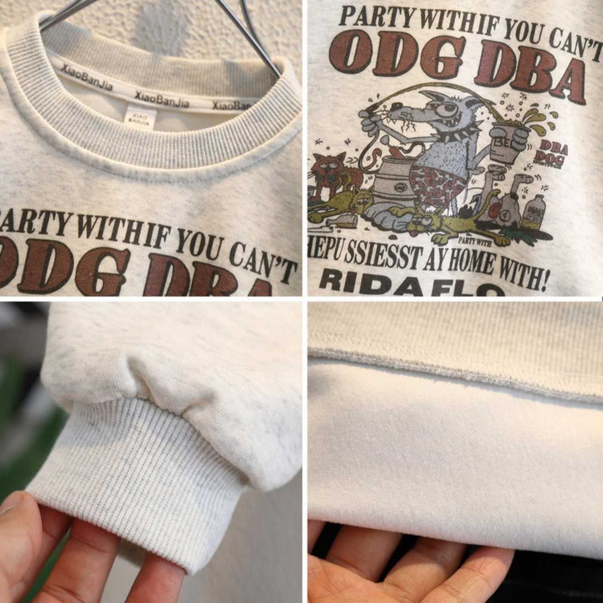 Casual Sporty Spring Boys' Sweatshirt, Ages 2-11 | Color: Grey | Image 2