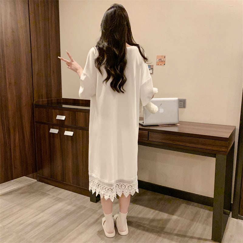 Sweet & Cute Summer Women 's Short  Sleeve Sleep Dress | Color: Style 1 | Image 2