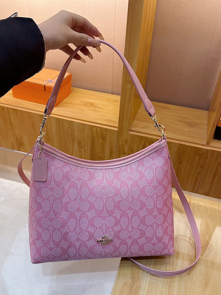 Modern Chic All-Season PU/Artificial Leather/Microfiber Leather, Cloth / Textile Women's Shoulder Bags Tote Bags | Color: Pink | Image 3