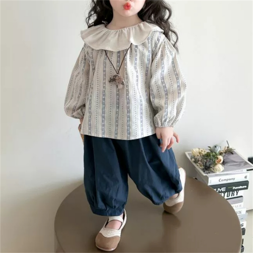 Casual Sporty Autumn 2-Piece Girls' Pants Suit, Ages 2-9 | Color: As the Picture | Image 1