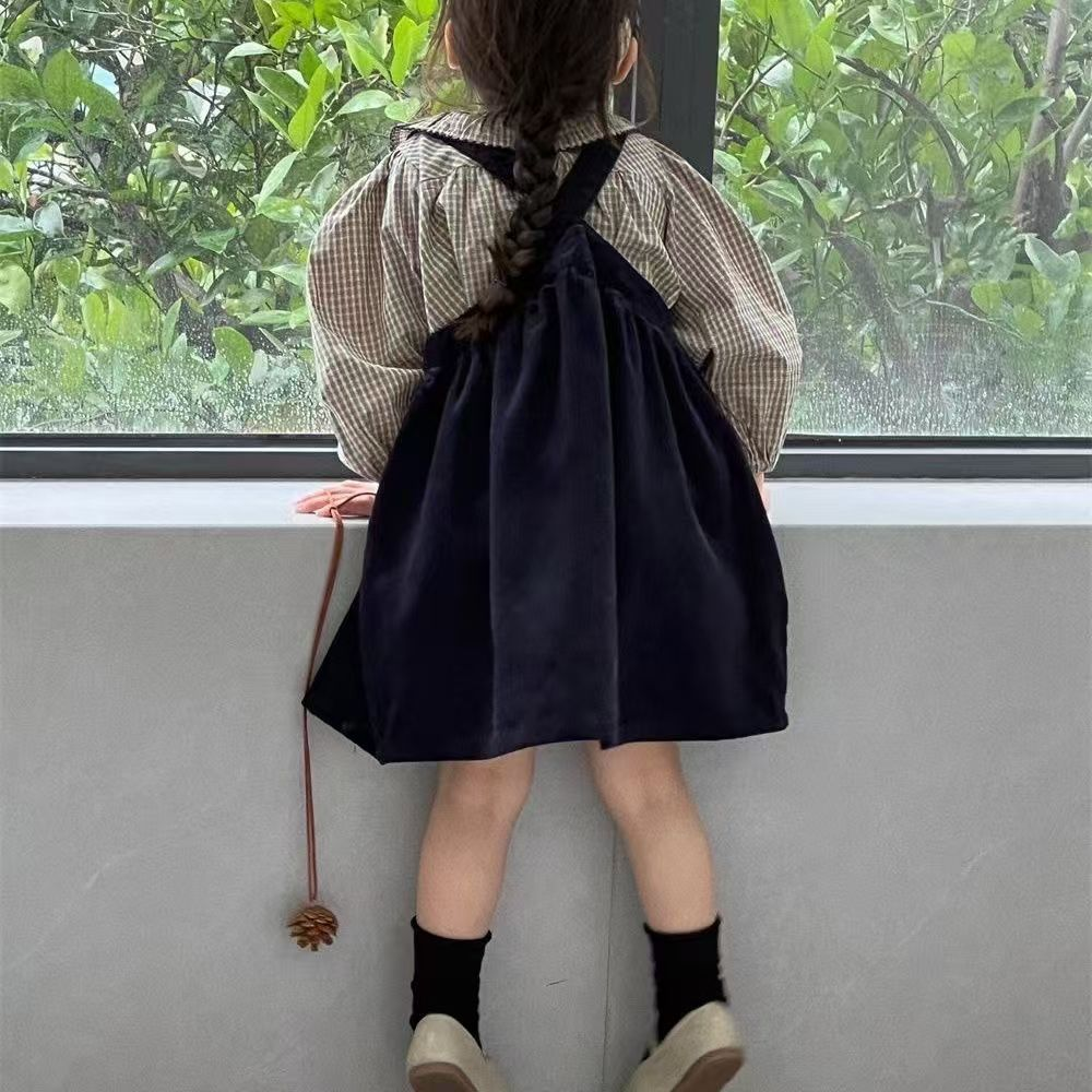 Sweet & Cute Autumn 2-Piece Girls' Dress Suit, Ages 2-9 | Color: Navy | Image 3