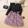 Elegant Autumn Girls' A-Line Dress, Ages 2-7 | Color: Pink | Image 1