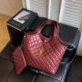 Modern Chic All-Season PU/Artificial Leather/Microfiber Leather, Cloth / Textile, Suede/Oxford/Scrub Women's Shoulder Bags Tote Bags | Color: Red | Image 1