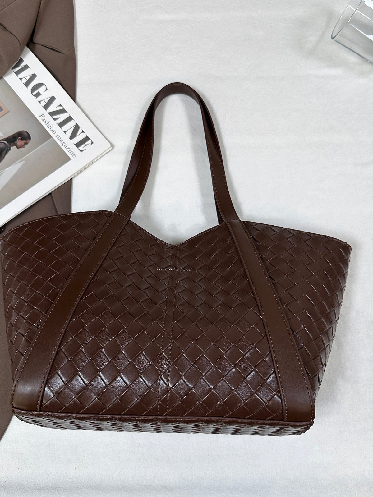 Modern Chic All-Season PU/Artificial Leather/Microfiber Leather Women's Shoulder Bags Tote Bags | Color: Coffee | Image 3