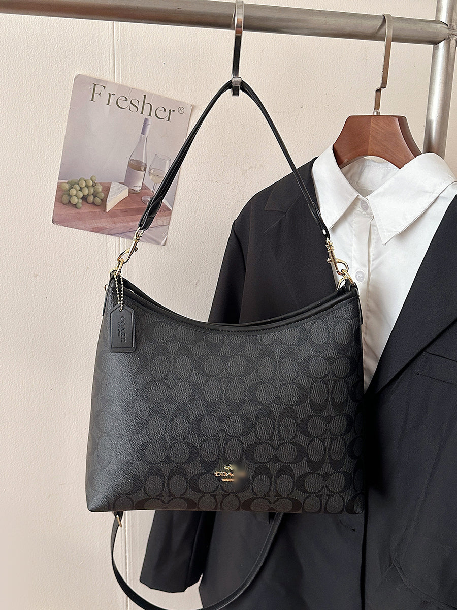 Modern Chic All-Season PU/Artificial Leather/Microfiber Leather, Cloth / Textile Women's Shoulder Bags Tote Bags | Color: Black | Image 3