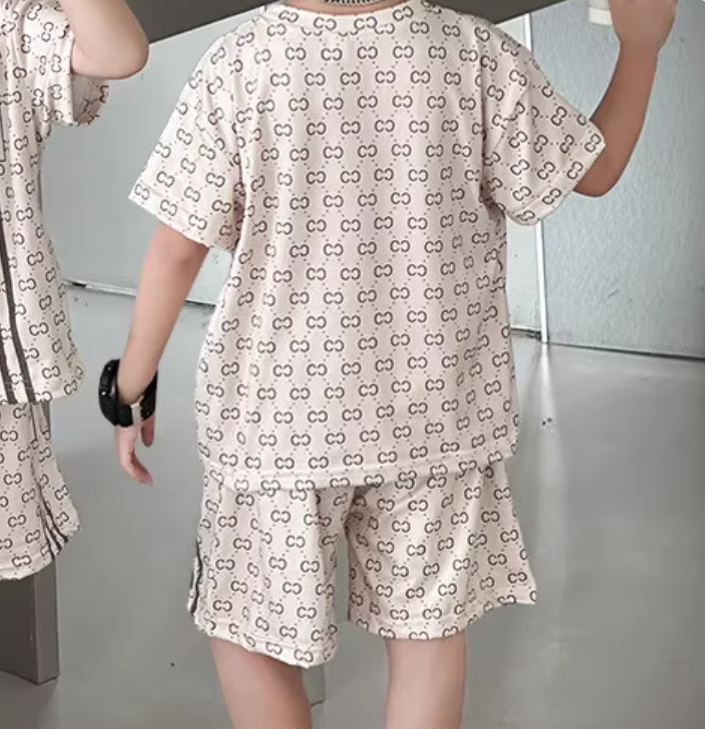 Modern Chic All-Season Minimalist Summer 2-Piece Boys' Pants Suit, Ages 2-9 | Color: White | Image 3