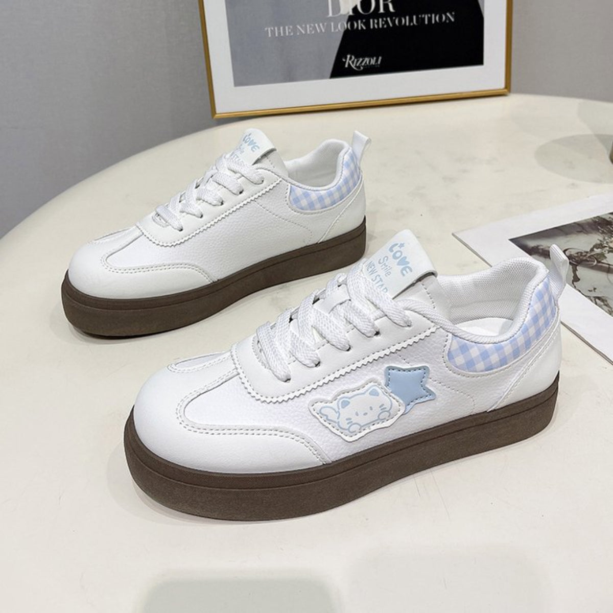 Modern Chic All-Season Others Women's Skate Shoes | Color: Blue | Image 2