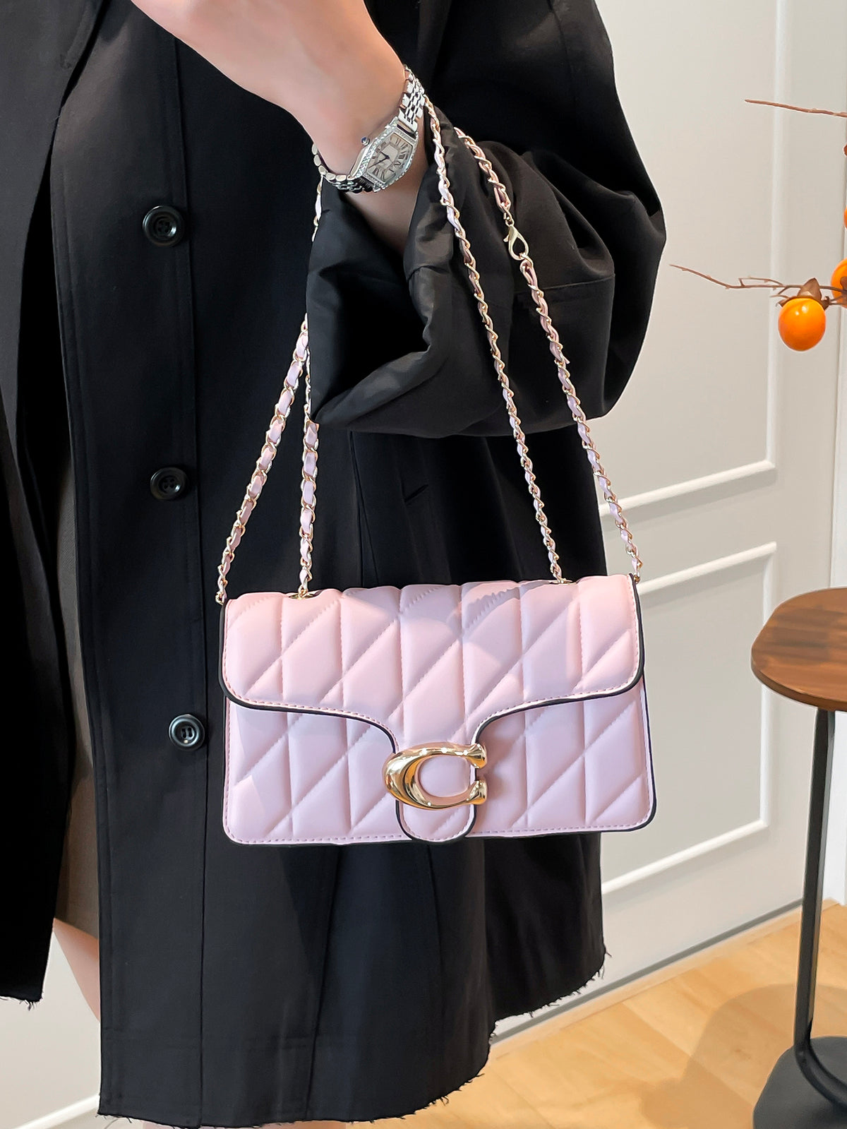 Modern Chic All-Season PU/Artificial Leather/Microfiber Leather Women's Crossbody Bags Other Bags | Color: Pink | Image 3