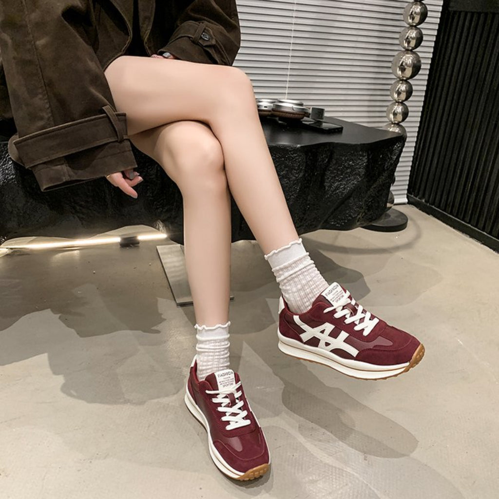 Modern Chic All-Season Others Women's Fashion Sneaker | Color: Red | Image 2