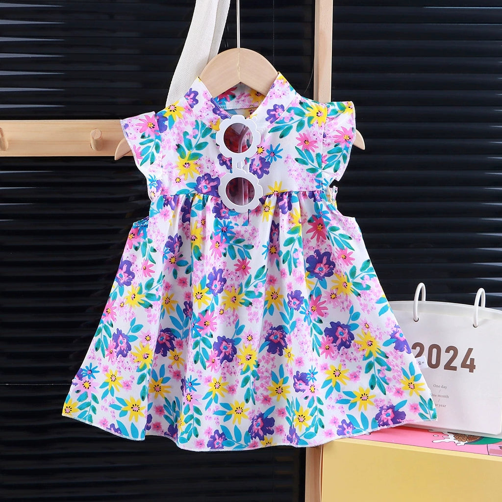 Sweet & Cute Summer Girls' A-Line Dress, Ages 2-13 | Color: Style 3 | Image 1