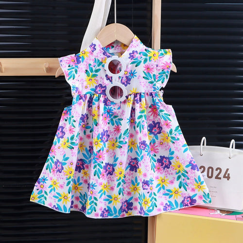 Sweet & Cute Summer Girls' A-Line Dress, Ages 2-13 | Color: Style 3 | Image 1