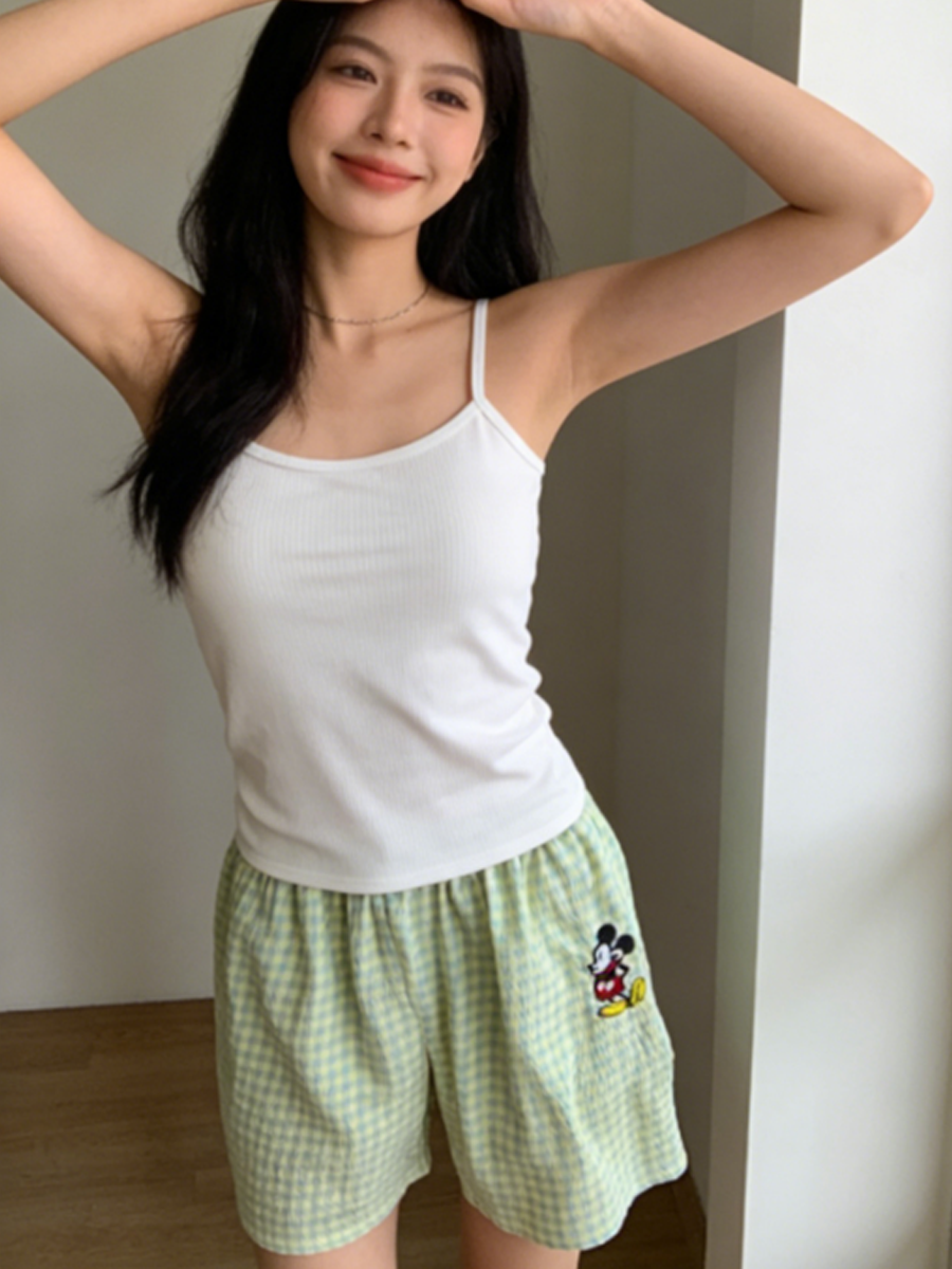 Sweet Feminine Summer 2 Pcs Women 's Sleeveless Sleep Set | Color: Style 2 | Image 3