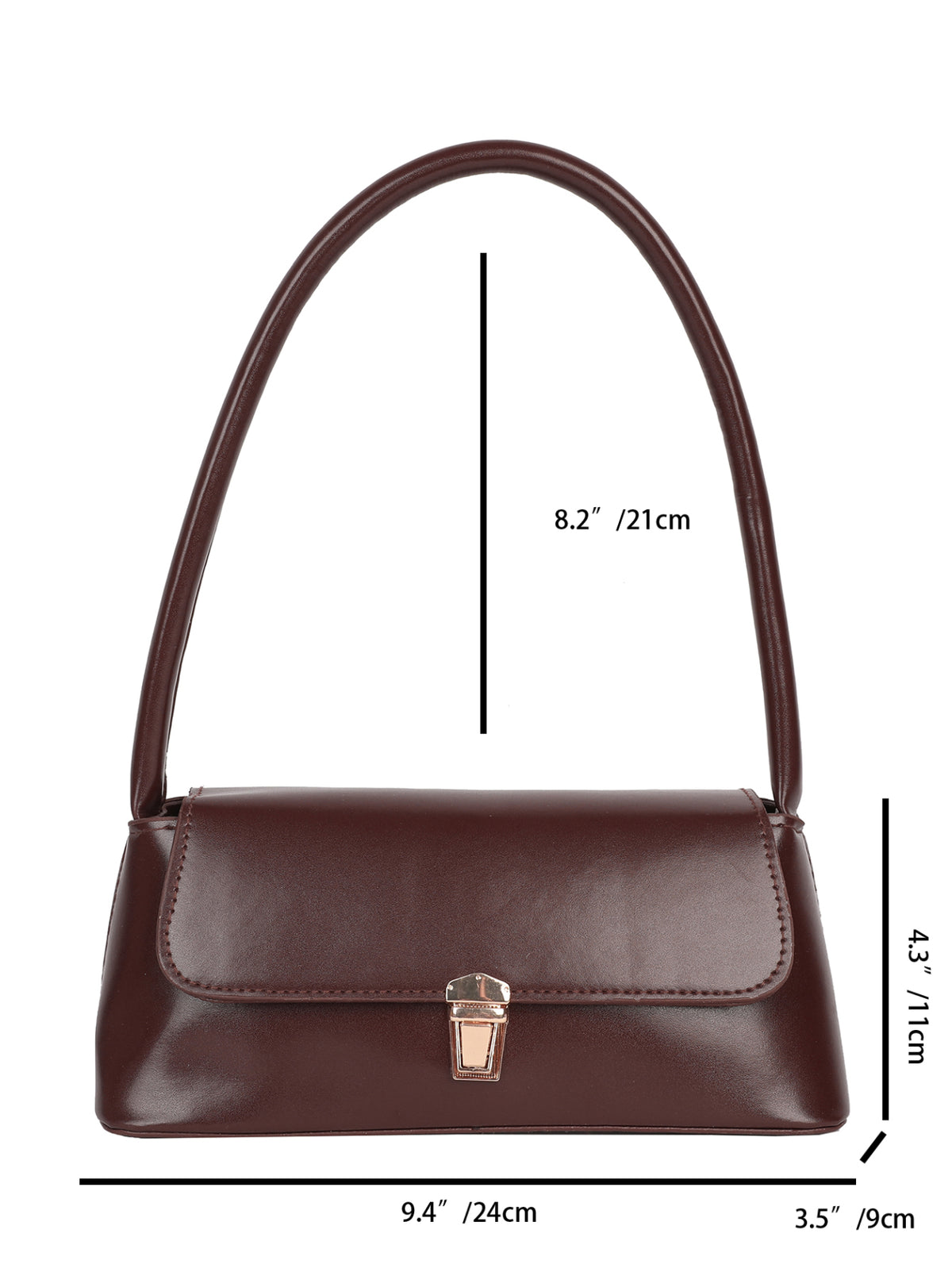Modern Chic All-Season PU/Artificial Leather/Microfiber Leather Women's Shoulder Bags Underarm Bags | Color: Deep Brown | Image 2