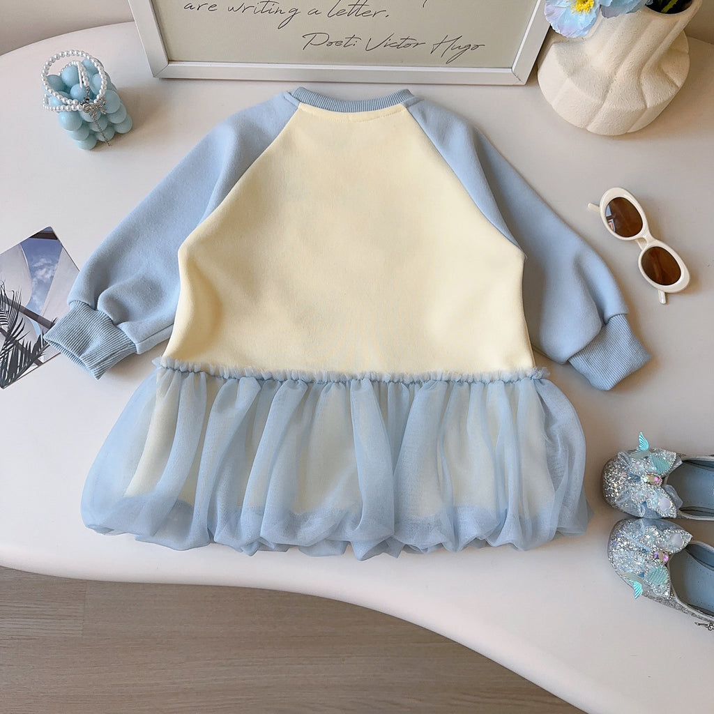 Sweet & Cute Spring Girls' A-Line Dress, Ages 2-9 | Color: Apricot | Image 3
