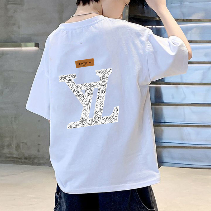 Modern Chic All-Season Casual Sporty Summer Boys' T-Shirt, Ages 3-14 | Color: White | Image 1