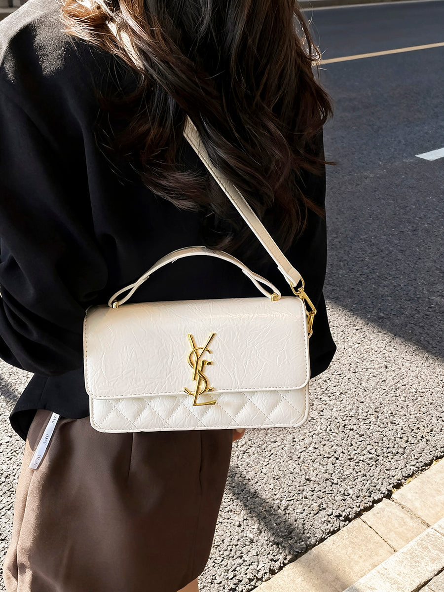 Modern Chic All-Season PU/Artificial Leather/Microfiber Leather Women's Crossbody Bags Box Bags | Color: White | Image 1