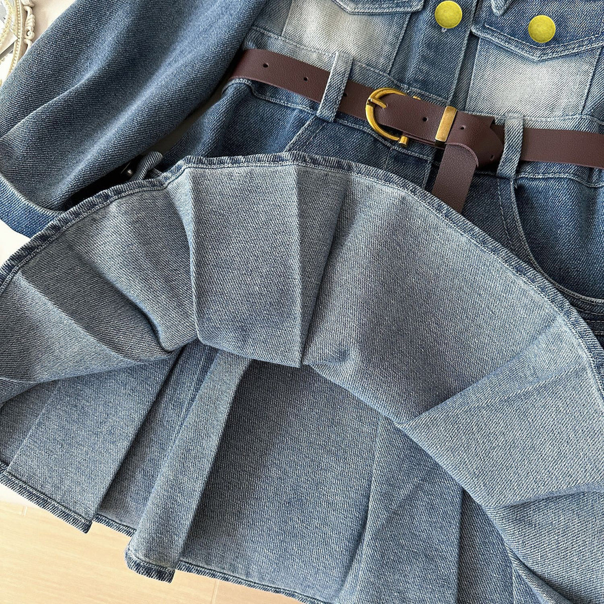 Casual Sporty Autumn 2-Piece Girls' A-Line Dress, Ages 2-9 | Color: Blue | Image 2