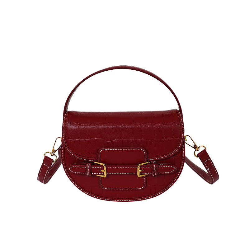Modern Chic All-Season PU/Artificial Leather/Microfiber Leather Women's Crossbody Bags Saddle Bags | Color: Red | Image 2