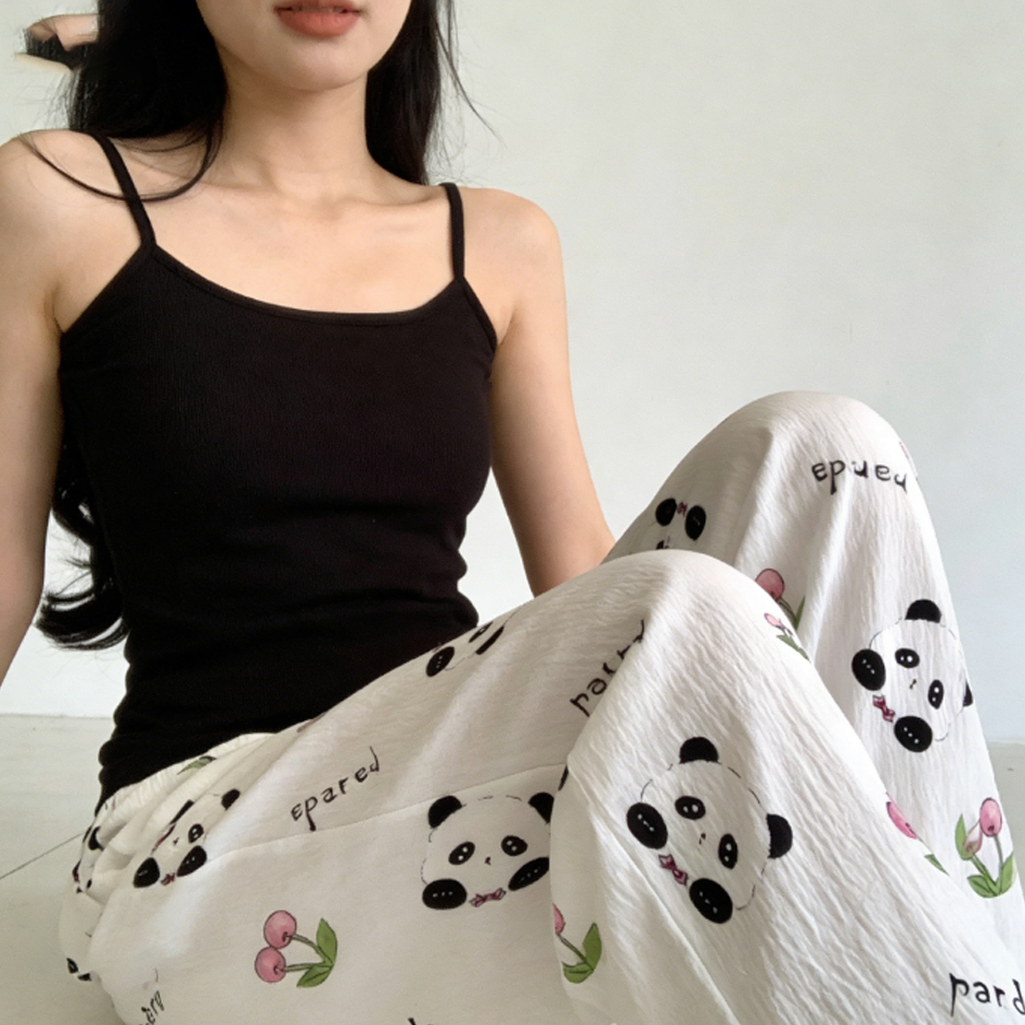 Sweet Feminine Summer 2 Pcs Women 's Sleeveless Sleep Set | Color: Style 1 | Image 1