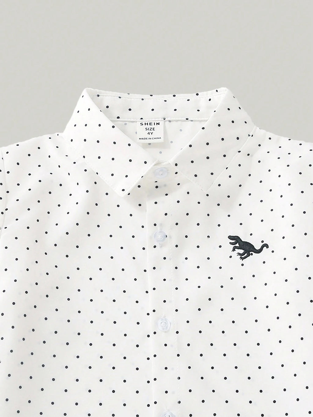 Minimalist Autumn Boys' Shirt, Ages 3-9 | Color: White | Image 2