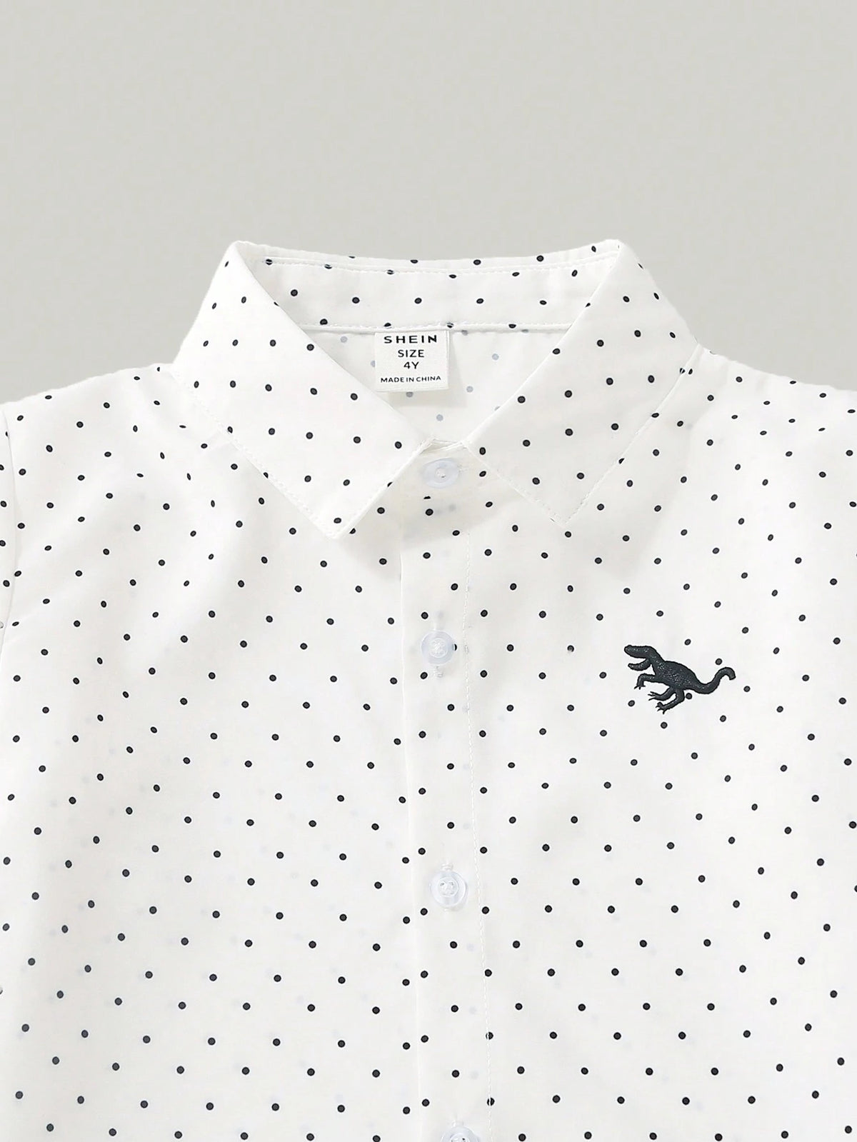 Minimalist Autumn Boys' Shirt, Ages 3-9 | Color: White | Image 2